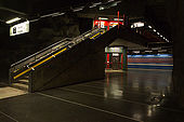 Sweden, Stockholm, Tunnelbana or T-bana (subway), Vastra skogen station 