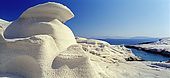 Sarakiniko white cliffs, Milos Island, Greece