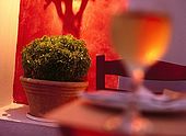 Plaka town, Alisaxni Restaurant, Milos Island, Greece