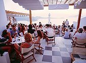 Plaka town, Utopia Cafe, Milos Island, Greece