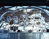 Spain; Barcelona; L´hospitalet; New Hesperia Tower Hotel; Evo Restaunrant Located In The Glass Dome; Architect: Richard Rogers Partnership