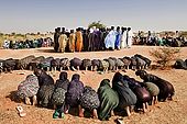 Gerewol festival, Niger. The early morning meeting at which the family elder will organise for the evening dance.