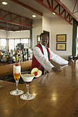 Cocktails at the Tea Factory Hotel bar, Nuwara Eliya, Central Province, Sri Lanka