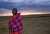 Masai portrait at sunset