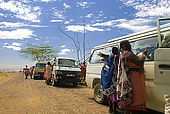 Talek Gate, one of the Park's main entrances, where the Masai women sell traditional handicrafts to tourists