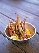 Balkan, Adriatic sea coast    Republic of Montenegro    Perast in Bay of Kotor    restaurant 'The Mill'    grilled (a la plancha) Octopus with herbs        