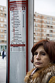 capolinea degli autobus in Plaza Castilla