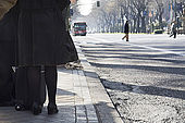 fermata dell'autobus in Paseo del Prado
