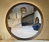 Chinese circular doorway to Chinese courtyard entrance