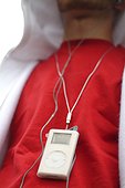 Man with mp3 player
