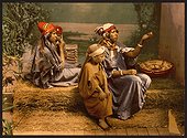 Bedouin beggars and children, Tunis, Tunisia. Date ca. 1899.