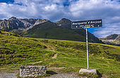 France, Hautes-Pyrénées, col de la Hourquette d'Ancizan (1564 mètres), entre les vallées d'Aure et de Campan