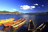 Yunnan, Lijiang, Lugu Lake, Zhucao Boat