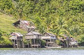Ranger stations built on the water in Tanjung Puting National Park, Kalimantan, Borneo, Indonesia, Southeast Asia, Asia