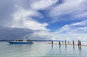 Tourist boat near Sorong, the largest city and the capital of the Indonesian province of Southwest Papua, Indonesia, Southeast Asia, Asia