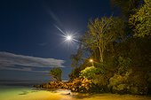 Full moon at Murex Bangka Dive Resort, Bangka Island, near Manado Sulawesi, Indonesia, Southeast Asia, Asia