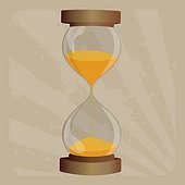 Old-fashioned hourglass