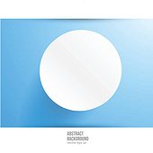 Vector banner background. White circle
