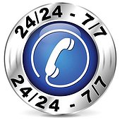 Vector blue phone icon
