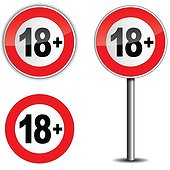 Age restriction sign