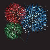 vector grunge  fireworks background