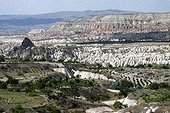 Unusual volcanic landscape in Cappadocia, Turkey