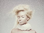 Ice maiden in snow