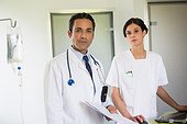 Portrait of a doctor and nurse working in hospital