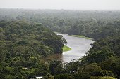Costa Rica - National Park of Tortuguero - Canal into rainforest-  view from the hill Cerro Tortuguero