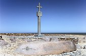Namibia - Cap Cross - Cross in memory of Diogo Cao, Portuguese navigator who disembarked here in 1486 the furthest southwestern point known from Europeans at the time