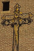 France, Toulouse, Saint Etienne Church, cross, detail