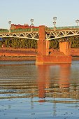 France, Toulouse, Saint Pierre bridge, reflection