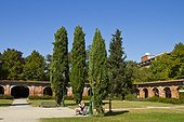 France, Toulouse, [old Carthusian cloister], [open garden]