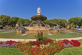 France, Aix-en-France, Provence, Rotonde fountain,