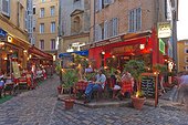 France, Aix en France, Provence, summer evening, cityscape, street