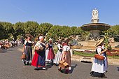 France, Aix en France, Provence, folk procession,