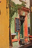 France, Arles, cityscape, colorful restaurant