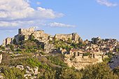 France, Les Baux de France, Provence, castel ruins and village, scenery