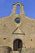 France, Provence, Saignon, church facade, old village