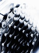 Close up of bicycle gears
