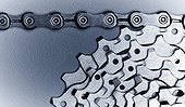 Close up of bicycle chain and gears