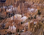 Rock formations on desert hillside