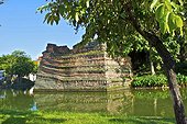 Thailand, Chiang Mai, ruined wall