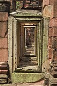 Thailande, région de l'Isan, Phimai, ruine de temple khmer, portes
