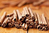 Close up of sticks of cinnamon