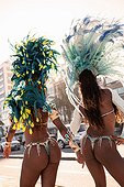 *** IMAGE REMOVED *** Samba dancers, rear view, Rio de Janeiro, Brazil