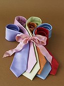 Neckties wrapped with a bow