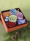 Neckties in a gift box