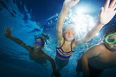 Children Swimming Underwater