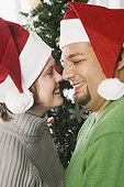 Couple with Santa Hats